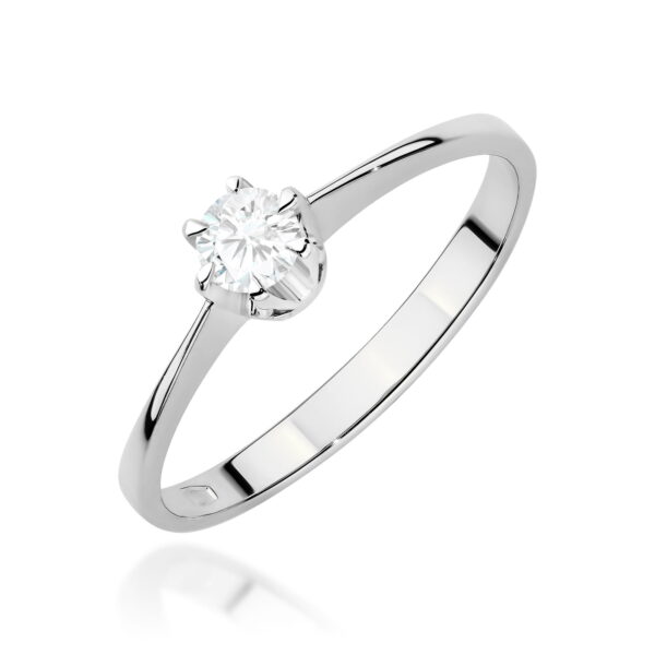 Pierścionek Diament 0,20ct białe złoto