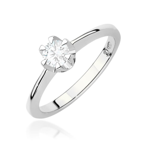 Pierścionek Diament 0,40ct białe złoto