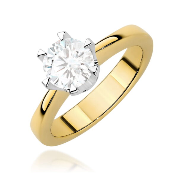 Pierścionek Diament 1,00ct żółte złoto