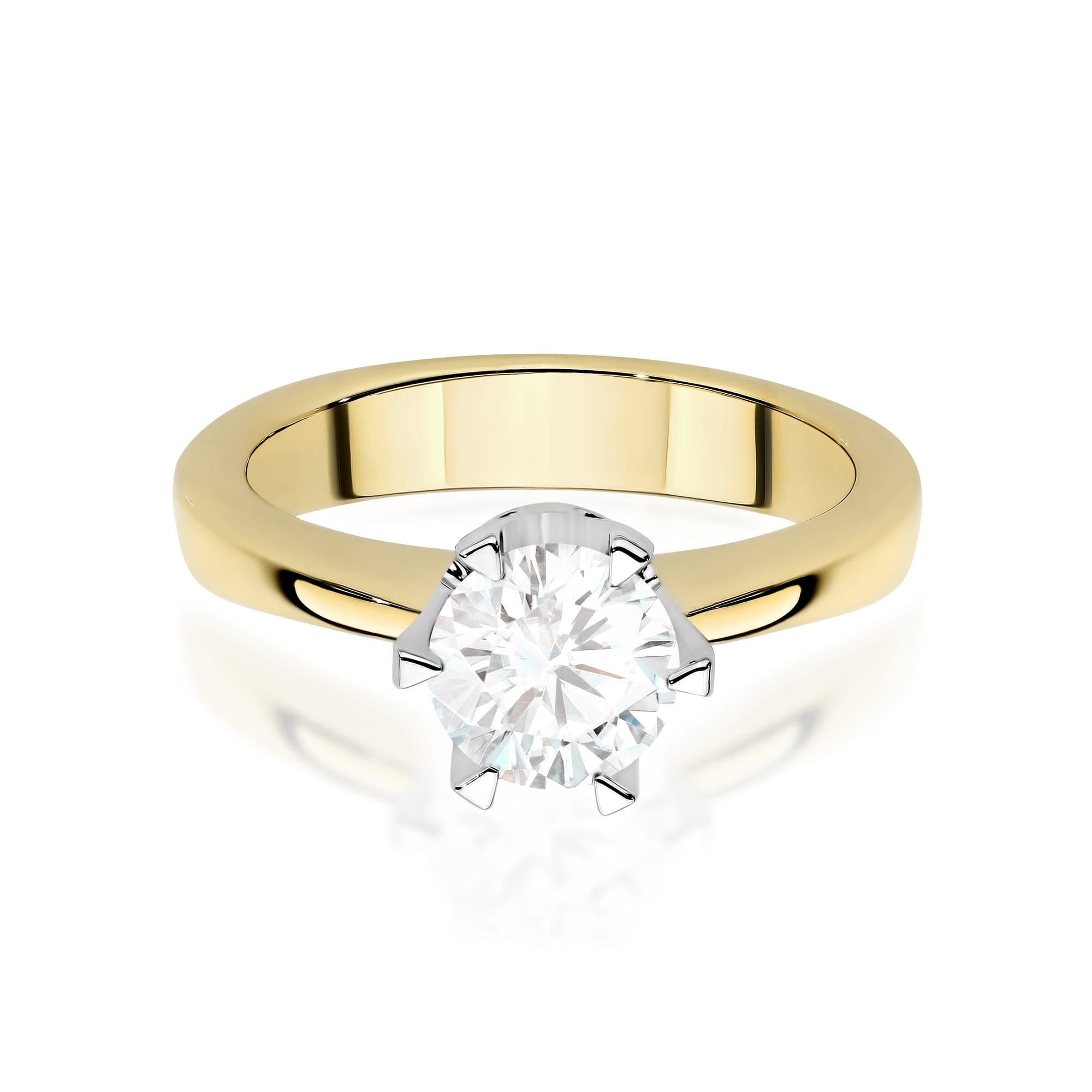 Pierścionek Diament 1,00ct żółte złoto - obrazek 2