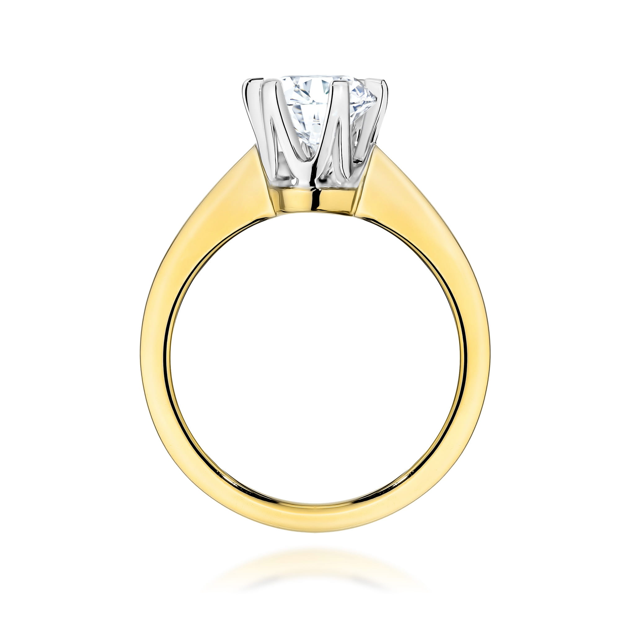 Pierścionek Diament 1,00ct żółte złoto - obrazek 3