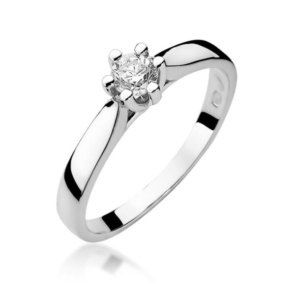 Pierścionek Diament 0,23ct białe złoto
