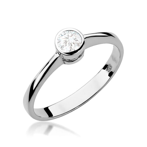 Pierścionek Diament 0,25ct białe złoto