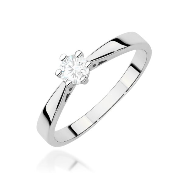 Pierścionek Diament 0,30ct białe złoto