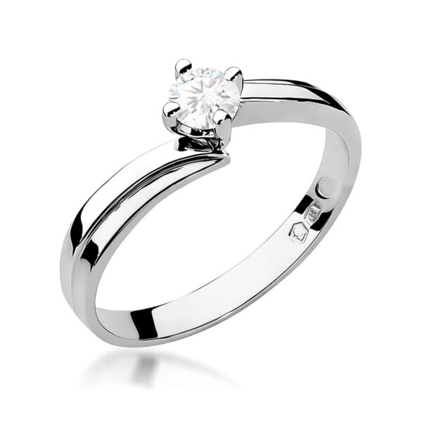Pierścionek Diament 0,25ct białe złoto