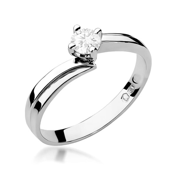 Pierścionek Diament Laboratoryjny 0,25ct białe złoto