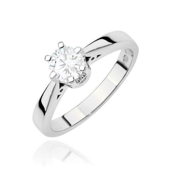 Pierścionek Diament 1,00ct Białe złoto 375