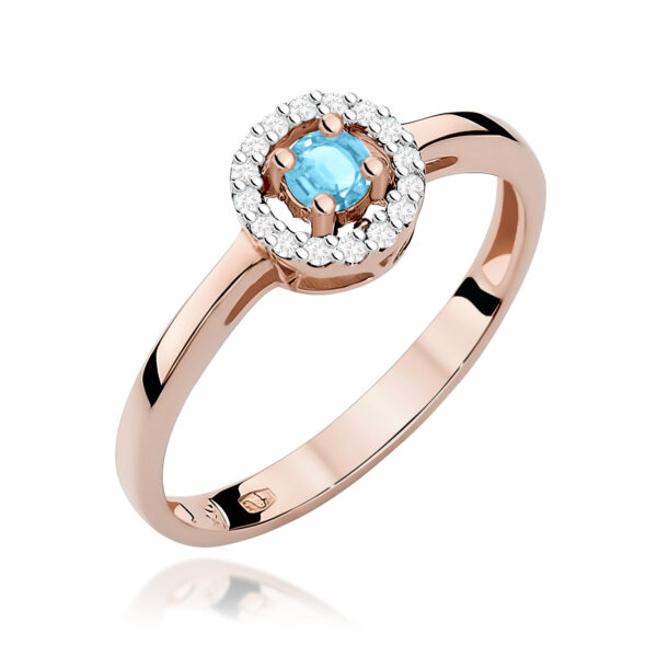 Pierścionek Topaz Swiss 0,15ct różowe złoto