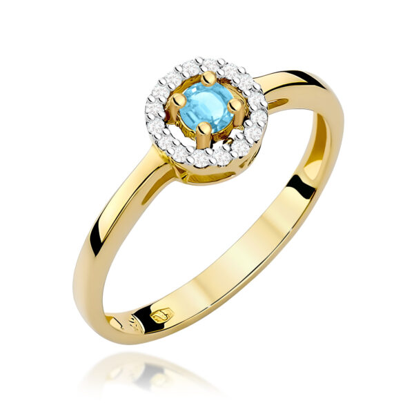 Pierścionek Topaz Swiss 0,15ct żółte złoto