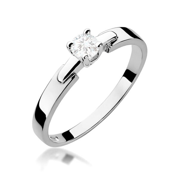 Pierścionek Diament 0,20ct białe złoto