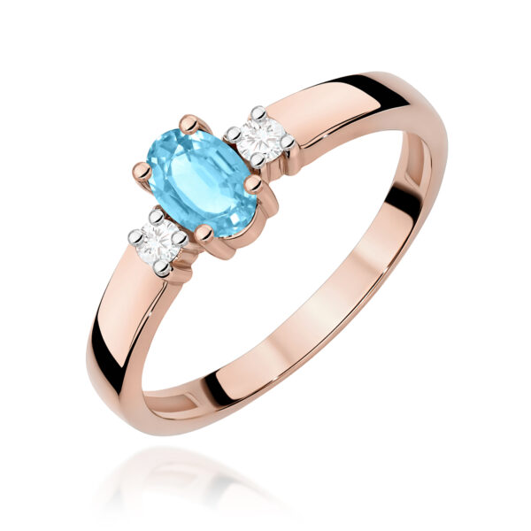 Pierścionek Topaz Swiss 0,50ct różowe złoto