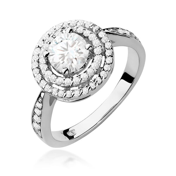 Pierścionek Diament Laboratoryjny 0,75ct białe złoto