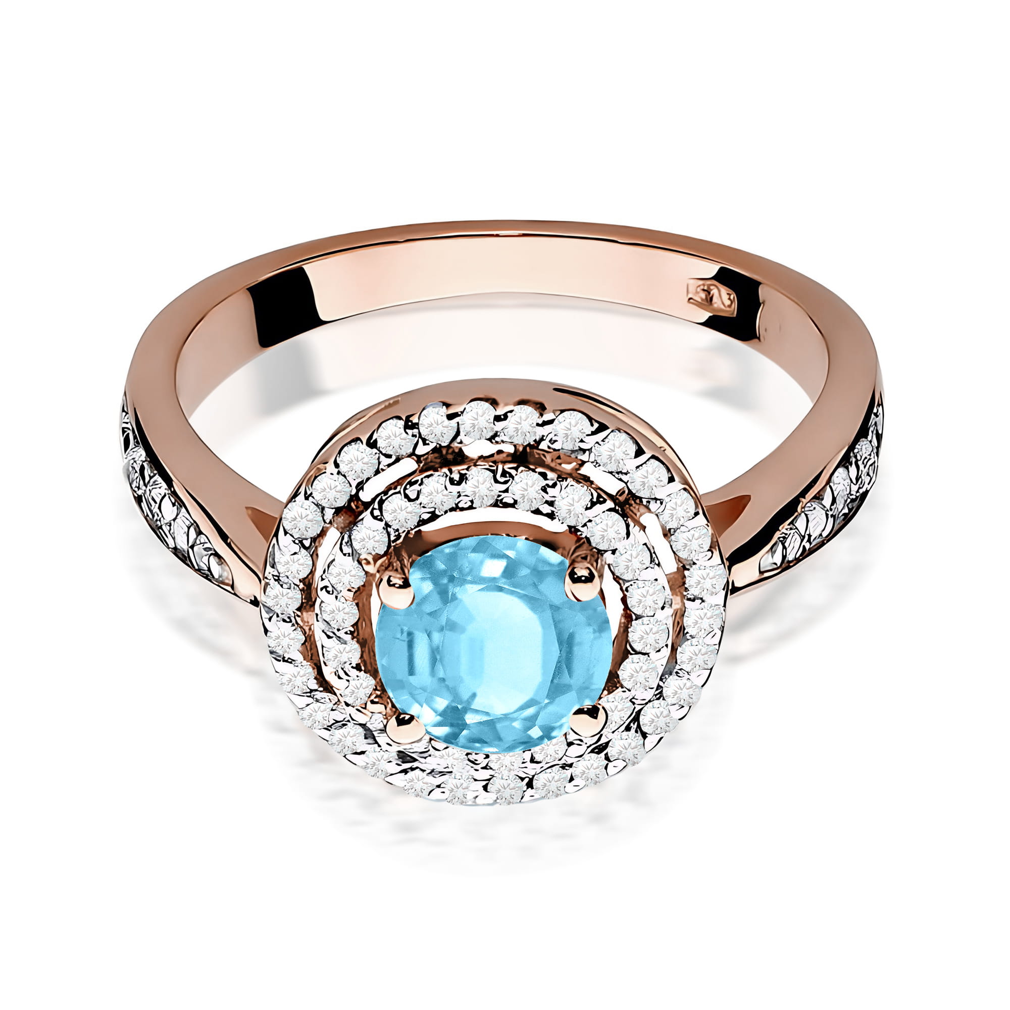 Pierścionek Topaz Swiss 0,80ct różowe złoto - obrazek 2