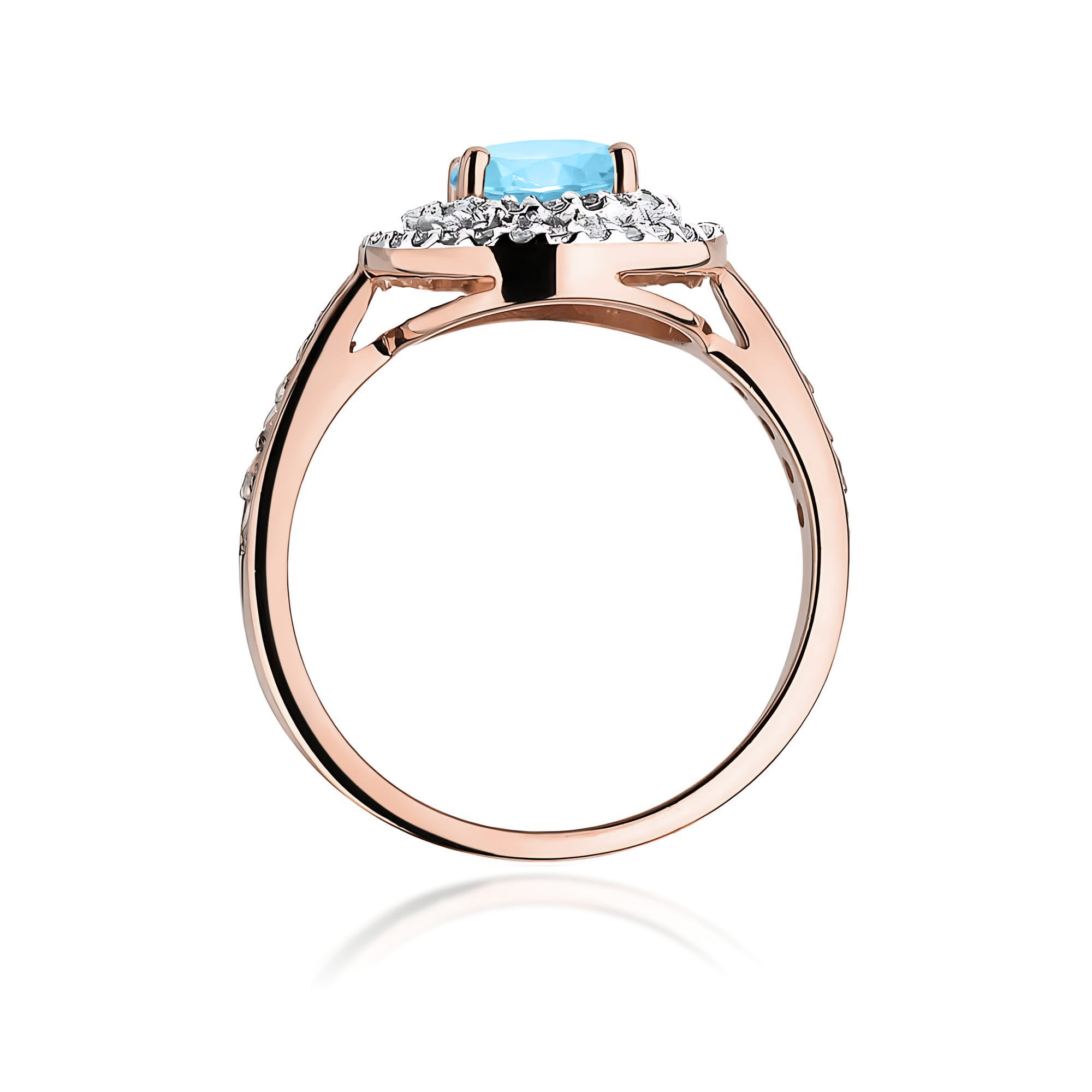 Pierścionek Topaz Swiss 0,80ct różowe złoto - obrazek 3