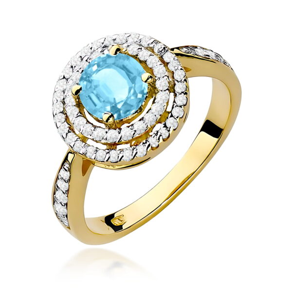 Pierścionek Topaz Swiss 0,80ct żółte złoto