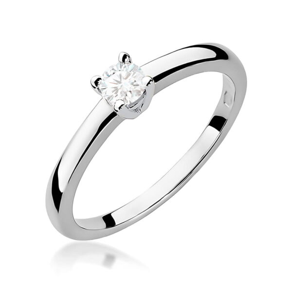Pierścionek Diament 0,20ct białe złoto