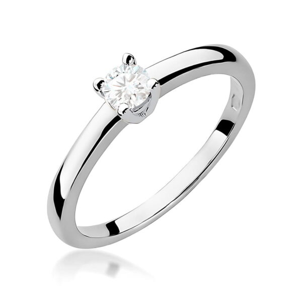 Pierścionek Diament 0,25ct białe złoto