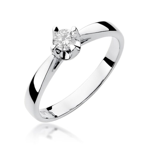 Pierścionek Diament 0,20ct białe złoto