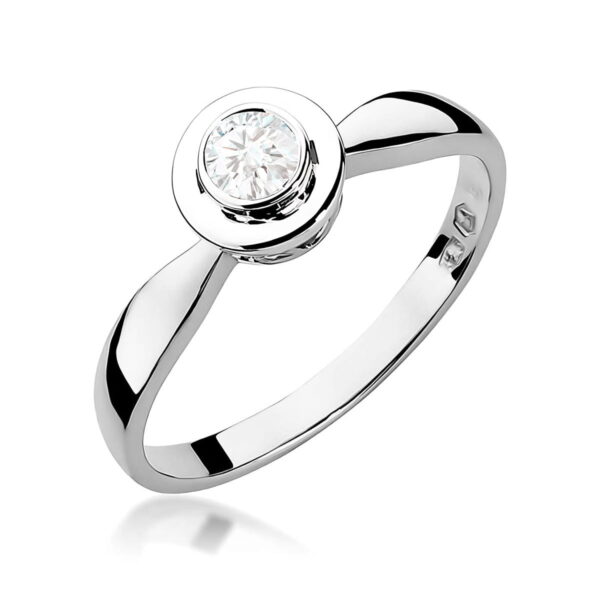 Pierścionek Diament 0,25ct białe złoto