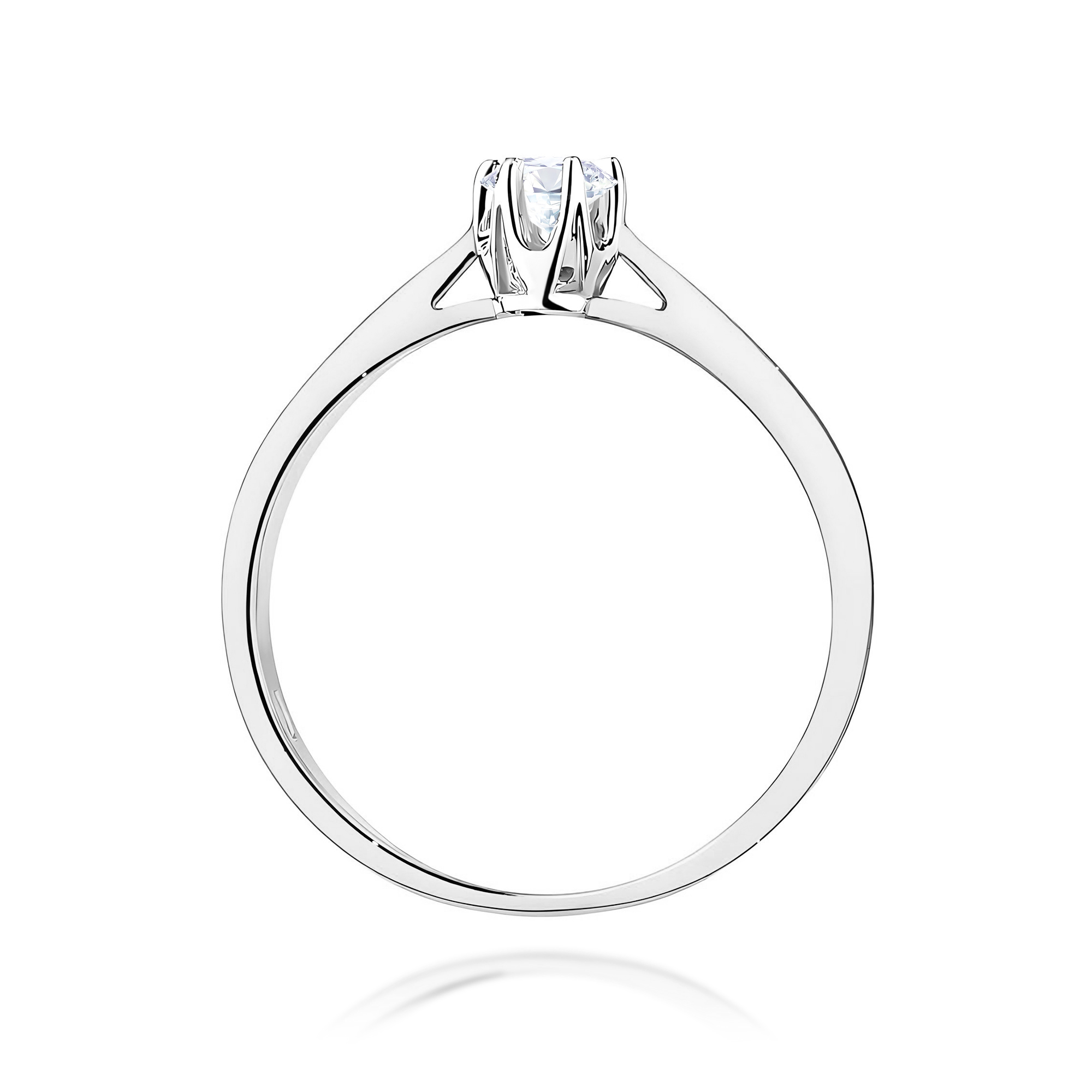 Pierścionek Diament 0,15ct białe złoto - obrazek 3