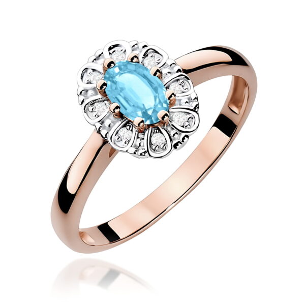 Pierścionek Topaz Swiss 0,50ct różowe złoto