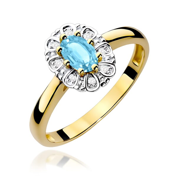 Pierścionek Topaz Swiss 0,50ct żółte złoto