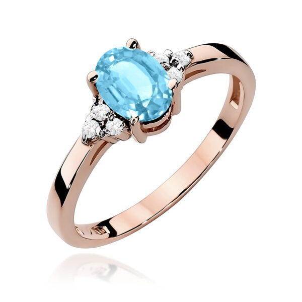 Pierścionek Topaz Swiss 0,90ct różowe złoto
