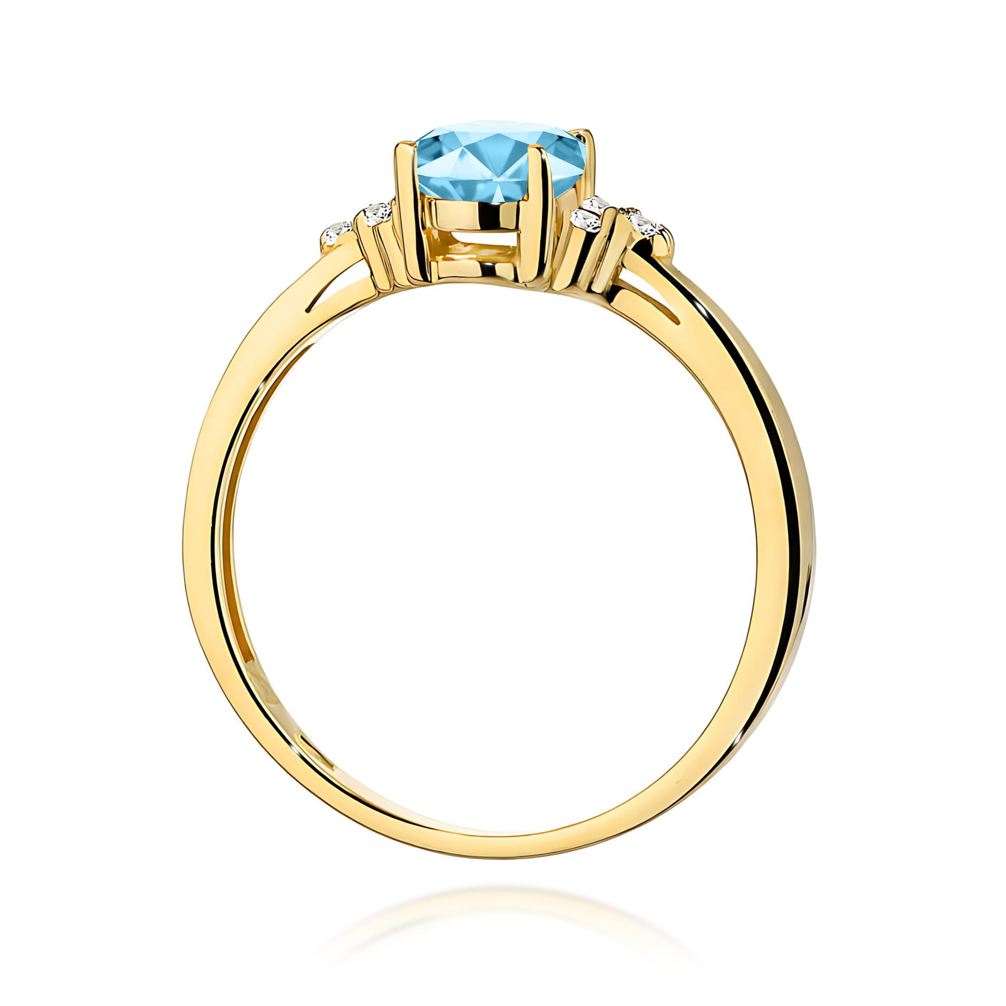Pierścionek Topaz Swiss 0,90ct żółte złoto - obrazek 3