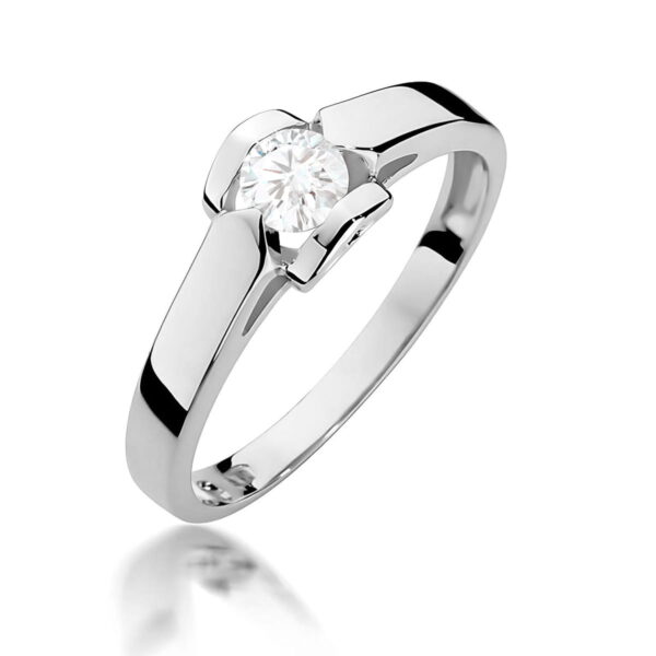 Pierścionek Diament 0,30ct białe złoto