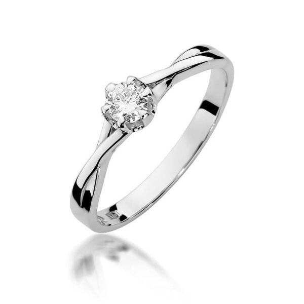 Pierścionek Diament 0,20ct białe złoto