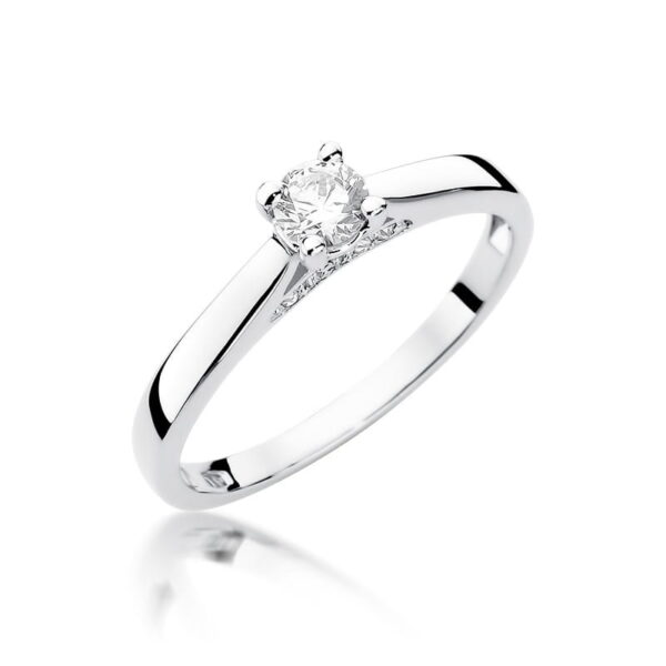 Pierścionek Diament 0,25ct białe złoto