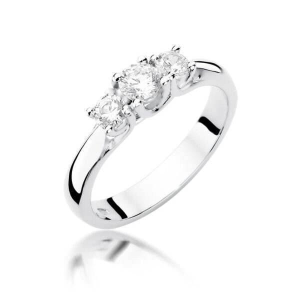 Pierścionek Diament 0,25ct białe złoto