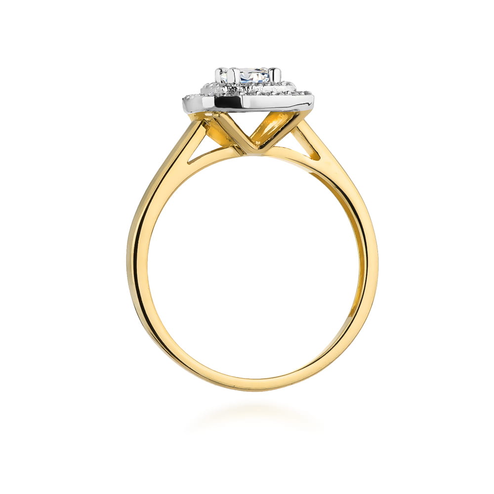 Pierścionek Diament 0,30ct żółte złoto - obrazek 3