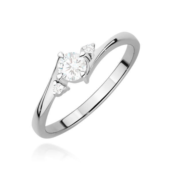 Pierścionek Diament 0,25ct białe złoto
