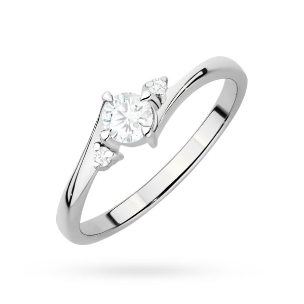 Pierścionek Diament Laboratoryjny 0,25ct białe złoto