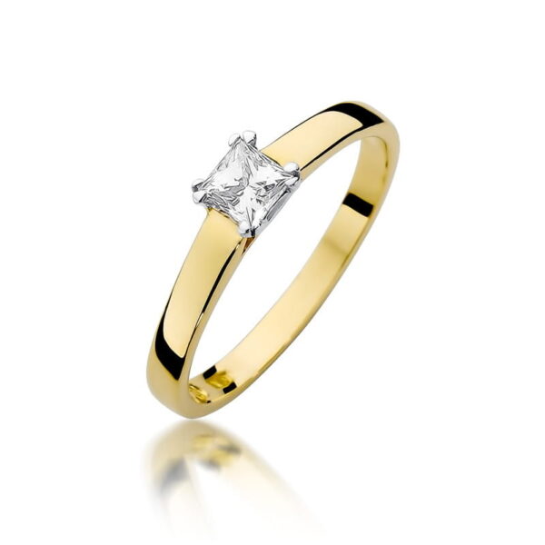 Pierścionek Diament 0,30ct żółte złoto