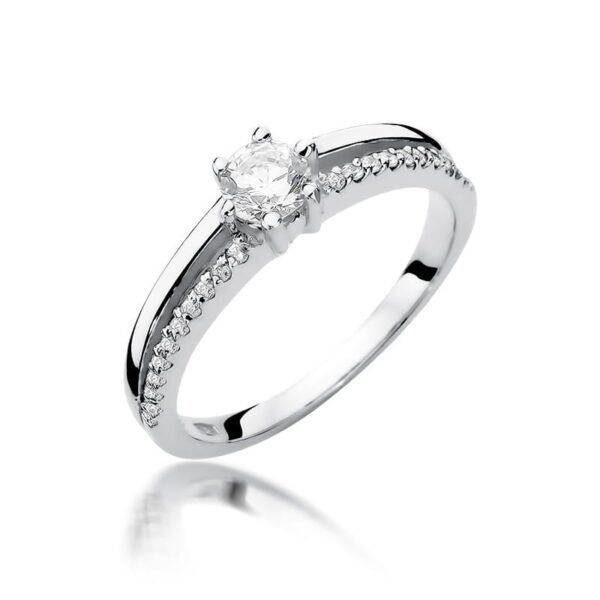 Pierścionek Diament 0,30ct białe złoto