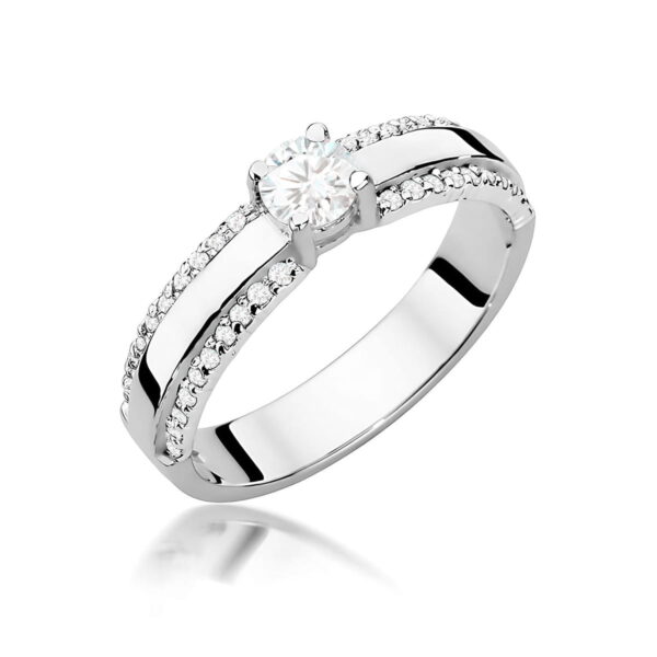 Pierścionek Diament 0,25ct białe złoto
