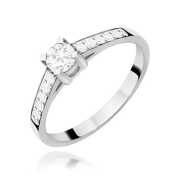 Pierścionek W364 Diament Laboratoryjny 0,30ct białe złoto