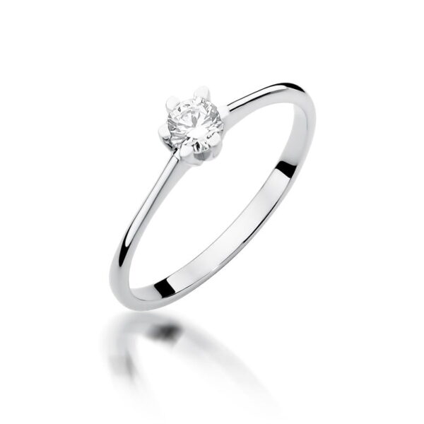 Pierścionek Diament 0,23ct białe złoto