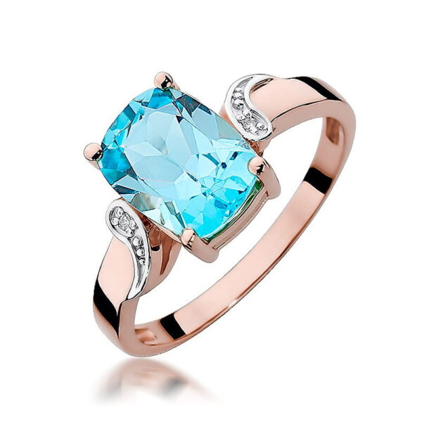 Pierścionek Topaz Swiss 2,40ct różowe złoto