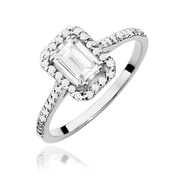Pierścionek Diament Laboratoryjny 0,60ct białe złoto