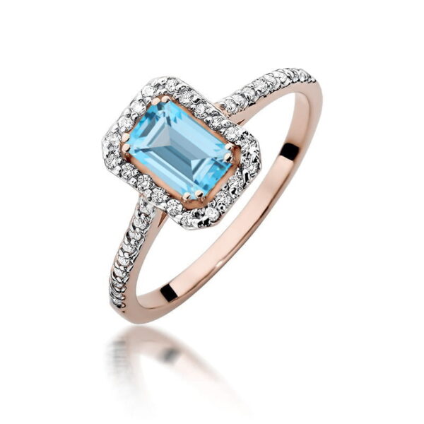 Pierścionek Topaz Swiss 0,65ct różowe złoto