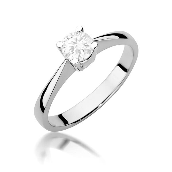 Pierścionek Diament Laboratoryjny 0,50ct białe złoto 375