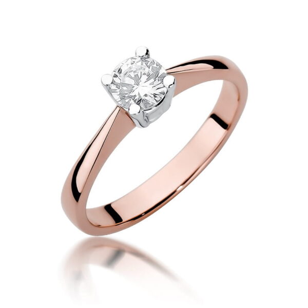 Pierścionek Diament 0,50ct różowe złoto