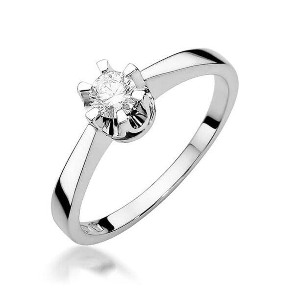 Pierścionek Diament 0,25ct białe złoto