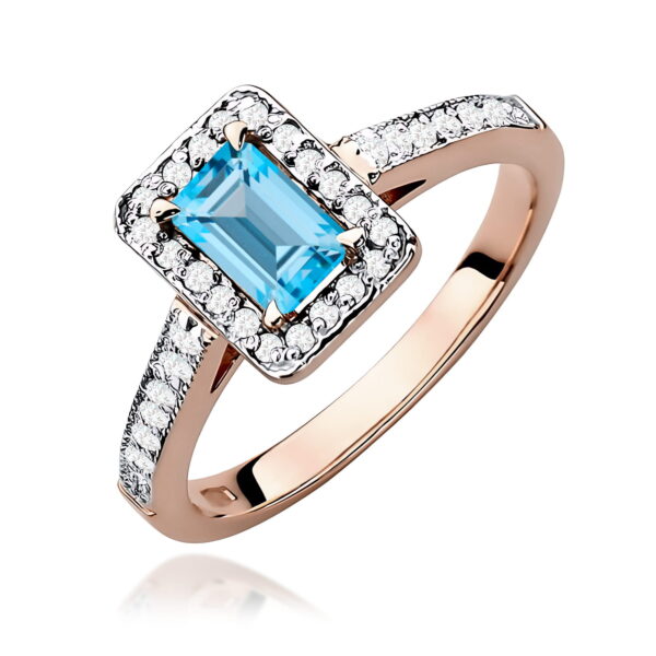 Pierścionek Topaz Swiss 0,65ct różowe złoto