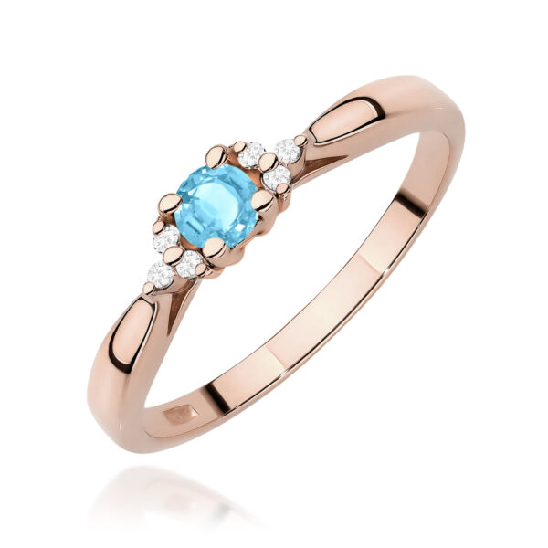 Pierścionek Topaz Swiss 0,15ct różowe złoto