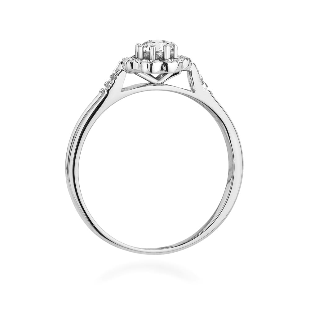 Pierścionek Diament 0,23ct białe złoto 375 - obrazek 3