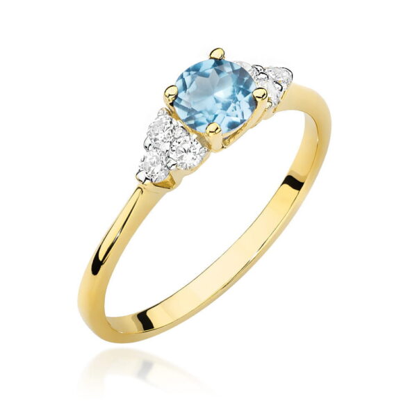 Pierścionek Topaz Swiss 0,50ct żółte złoto